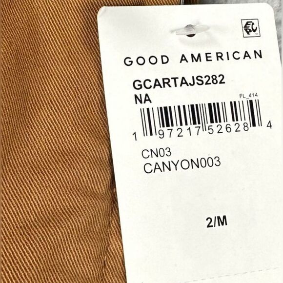 Good American‎ NEW Jumpsuit Womens Medium Brown Lace Up Utility Twill Cargo - Picture 9 of 16